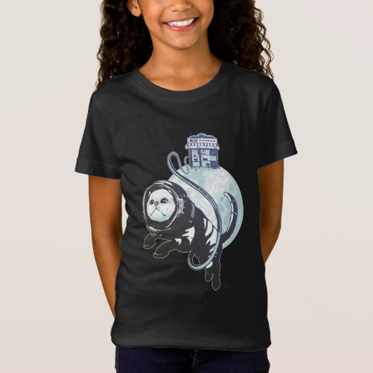 宇宙飛行士猫 キャットストロノート Tシャツ (正面)