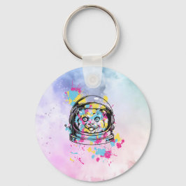 宇宙飛行士猫 キーホルダー