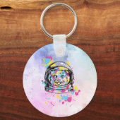 宇宙飛行士猫 キーホルダー (正面)