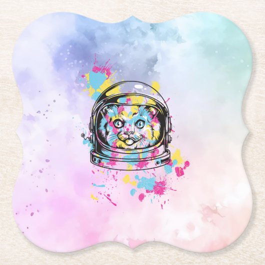 宇宙飛行士猫 ペーパーコースター (正面)