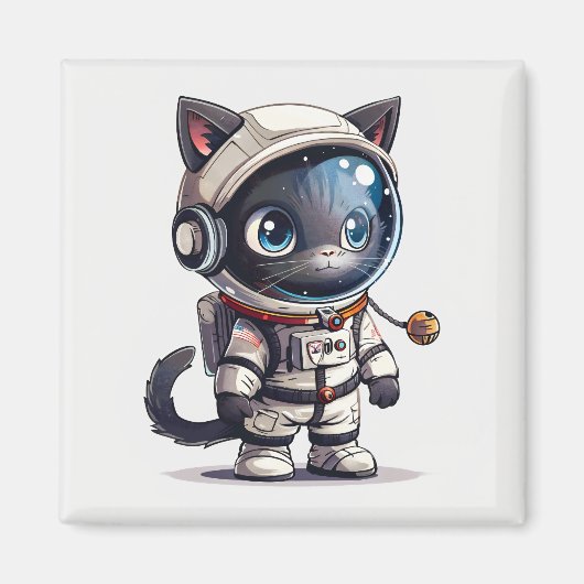 宇宙飛行士猫 マグネット (正面)