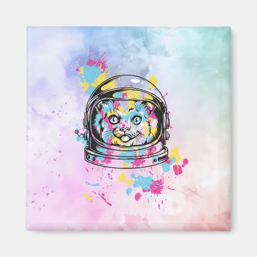宇宙飛行士猫 マグネット (正面)