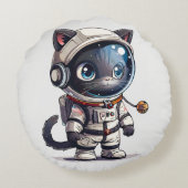 宇宙飛行士猫 ラウンドクッション (裏面)
