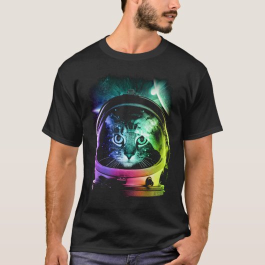 宇宙飛行士猫 Tシャツ (正面)