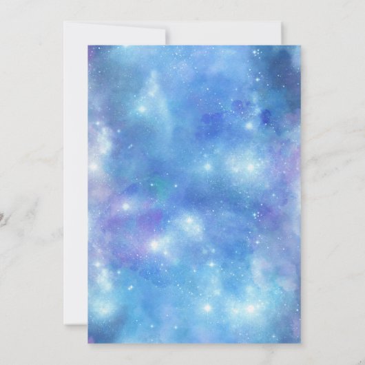 宇宙飛行士男の赤ちゃん1歳の誕生日 招待状 (裏面)