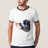 宇宙飛行士絵を描の宇宙・ステッカー Tシャツ (正面)