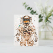 宇宙飛行士絵を描の ポストカード (スタンド正面)