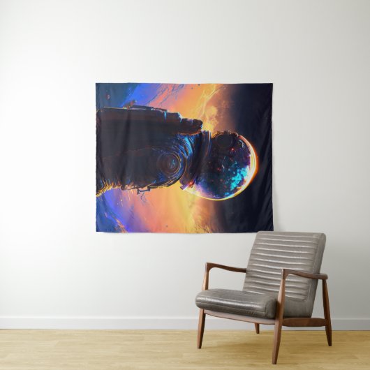 宇宙飛行士絵画世界発見の宇宙 タペストリー (インサイチュ(横))