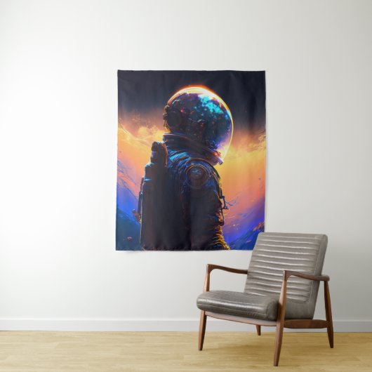 宇宙飛行士絵画世界発見の宇宙 タペストリー (インサイチュ)