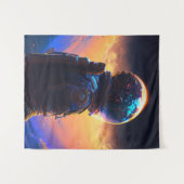 宇宙飛行士絵画世界発見の宇宙 タペストリー (正面(横))
