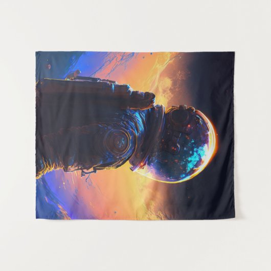 宇宙飛行士絵画世界発見の宇宙 タペストリー (正面(横))