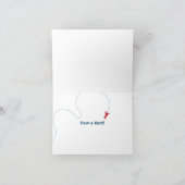 宇宙飛行士誕生日グリーティングカード カード (内部)