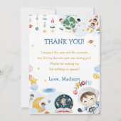 宇宙飛行士誕生日サンキューカード 招待状 (正面)