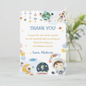 宇宙飛行士誕生日サンキューカード 招待状 (スタンド正面)