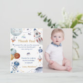 宇宙飛行士誕生日サンキューカード 招待状 (スタンド正面)