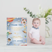 宇宙飛行士誕生日サンキューカード 招待状 (スタンド正面)