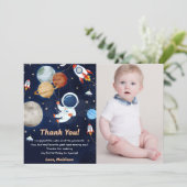 宇宙飛行士誕生日サンキューカード 招待状 (スタンド正面)