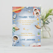 宇宙飛行士誕生日サンキューカード 招待状 (スタンド正面)