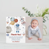 宇宙飛行士誕生日サンキューカード 招待状 (スタンド正面)