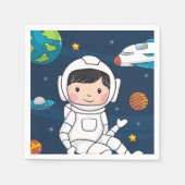 宇宙飛行士誕生日パーティー スタンダードカクテルナプキン (正面)