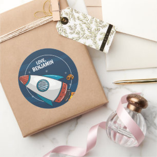 宇宙飛行士誕生日パーティー ラウンドシール