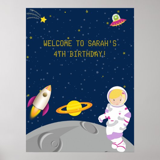 宇宙飛行士誕生日ポスター ポスター (正面)