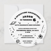 宇宙飛行士誕生日写真招待状 招待状 (裏面)