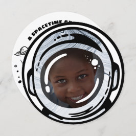 宇宙飛行士誕生日写真招待状 招待状