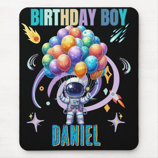 宇宙飛行士誕生日少年 マウスパッド (正面)