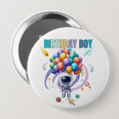宇宙飛行士誕生日少年 缶バッジ (正面&裏面)