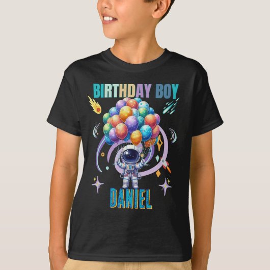 宇宙飛行士誕生日少年 Tシャツ (正面)