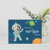 宇宙飛行士誕生日招待状カード 招待状 (スタンド正面)