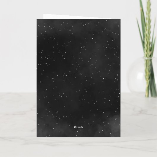 宇宙飛行士誕生日招待状、宇宙誕生日 招待状 (裏面)