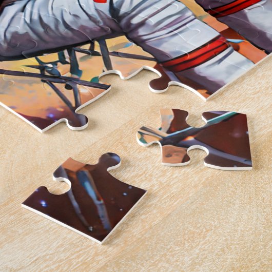 宇宙飛行士誕生日1簡単ブレインアートパズル写真 ジグソーパズル (側面)