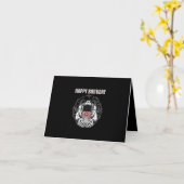 宇宙飛行士誕生日 カード (黄色い花)