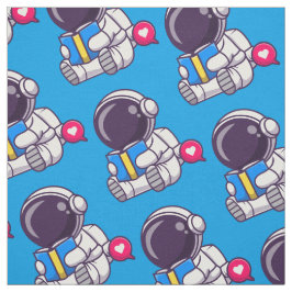 宇宙飛行士読の本かわいい子供 ファブリック