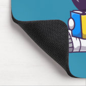 宇宙飛行士読の本かわいい子供 マウスパッド (コーナー)