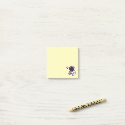 宇宙飛行士読の本のかわいい子どもたち ポストイット (デスク上)