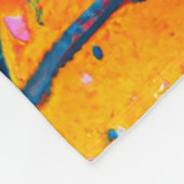 宇宙飛行士遊と宇宙する猫のバスケットボール フリースブランケット (角)