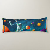 宇宙飛行士遊と宇宙する猫のバスケットボール ボディピロー (裏面)