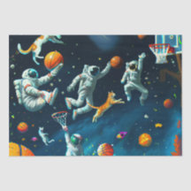 宇宙飛行士遊と宇宙する猫のバスケットボール