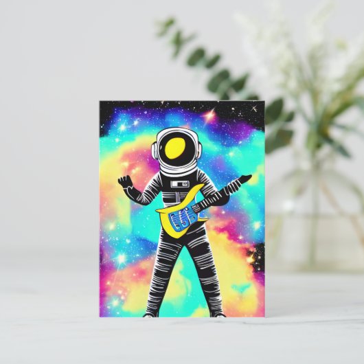 宇宙飛行士遊のエレキギター宇宙 ポストカード (スタンド正面)