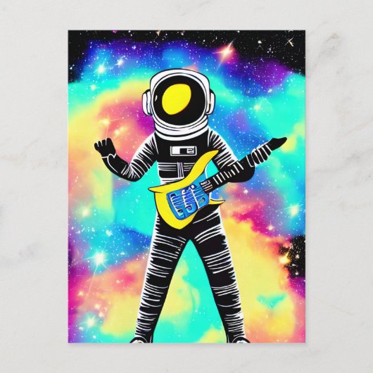 宇宙飛行士遊のエレキギター宇宙 ポストカード (正面)