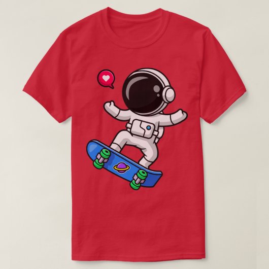 宇宙飛行士遊のスケートボード漫画1 Tシャツ (デザイン正面)