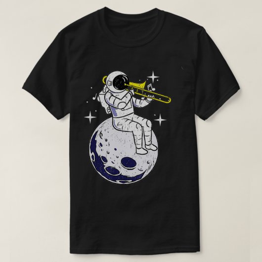 宇宙飛行士遊のトロンボーンヴィンテージ Tシャツ (デザイン正面)