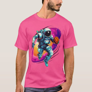 宇宙飛行士遊のバスケットボール宇宙1 Tシャツ