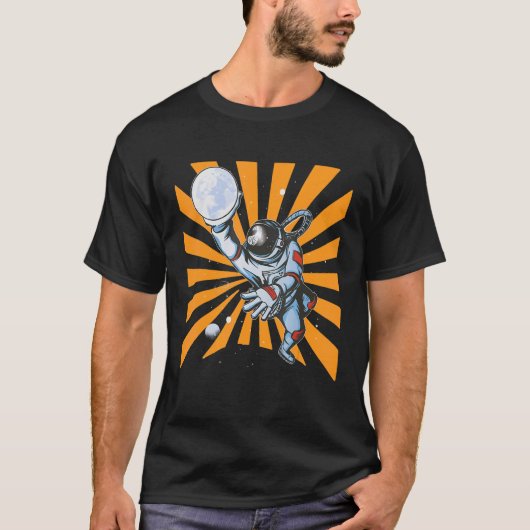 宇宙飛行士遊のバスケットボール惑星 Tシャツ (正面)