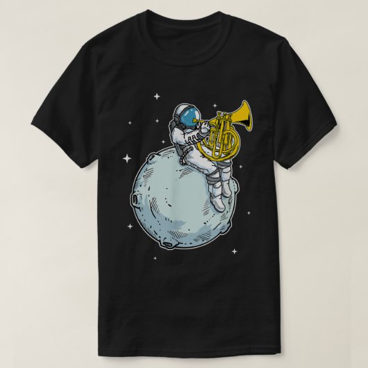 宇宙飛行士遊のホーフランスのン・ギフト・ミュージック・ホルン・ラブ Tシャツ (デザイン正面)