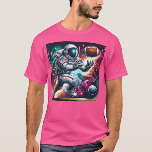 宇宙飛行士遊の宇宙のサッカー Tシャツ (正面)
