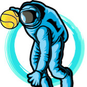 宇宙飛行士遊の宇宙のハンドボールはおもしろい Tシャツ